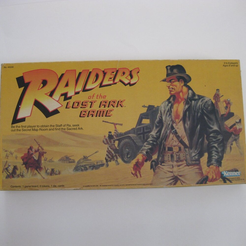Vintage 1981 Raiders of the Lost Ark Board Game Missing 1 Token